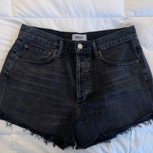 AGOLDE Parker Denim Cutoff Shorts - Black